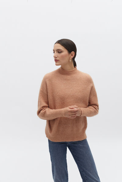 pull tamila camel femme