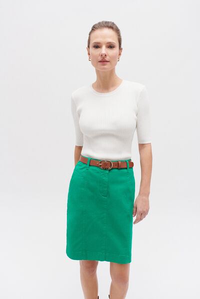Jupe lazuna b vert emeraude femme