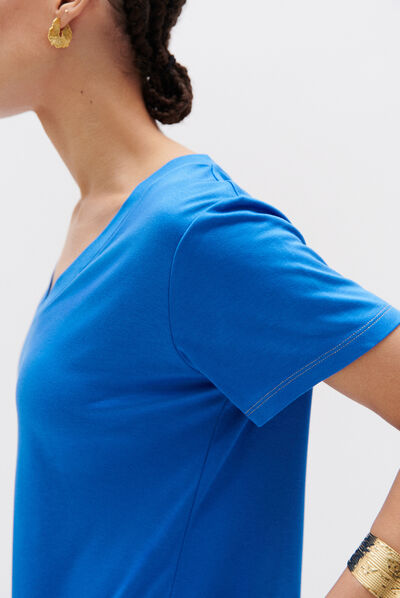 t-shirt anita bleu electrique femme