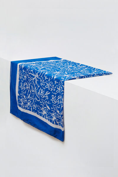 foulard carlotta bleu electrique femme