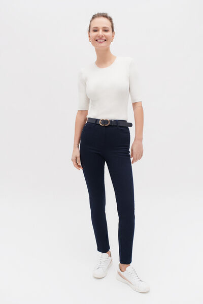 Pantalón Tony B azul marino mujer