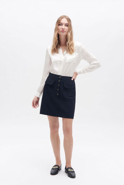Jupe jimmy bleu marine femme
