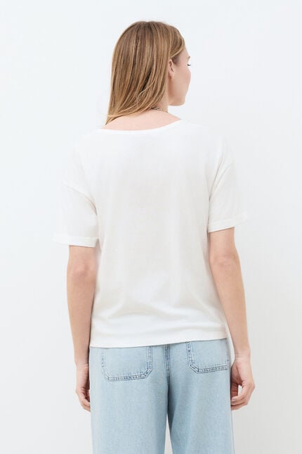 T-shirt Tim-Mom bleu marine femme