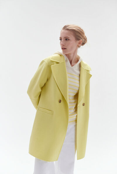manteau william jaune citron femme