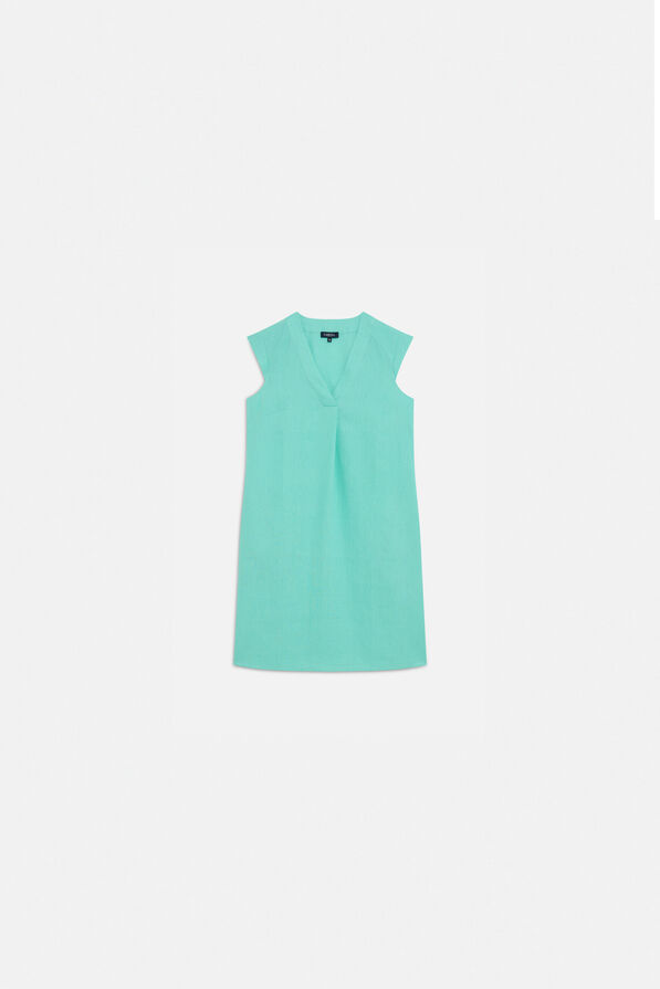 vestido pamela 100 lino verde menta mujer Vestido Pamela 100 % lino verde menta mujer