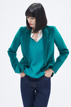 Aurora blazer turquoise blue woman