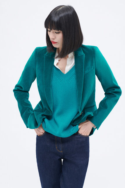 blazer aurora bleu turquoise femme