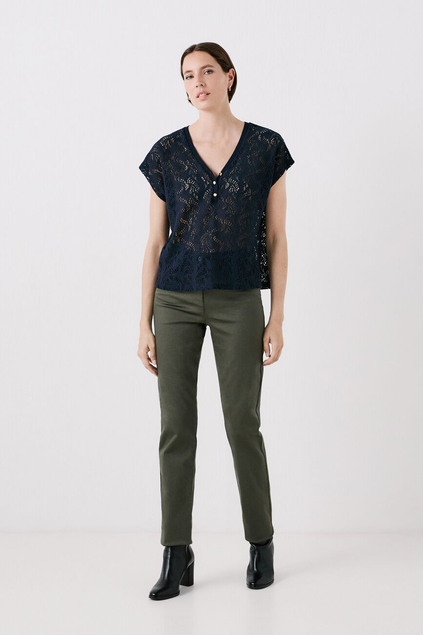 tnoe T-shirt navy blue woman