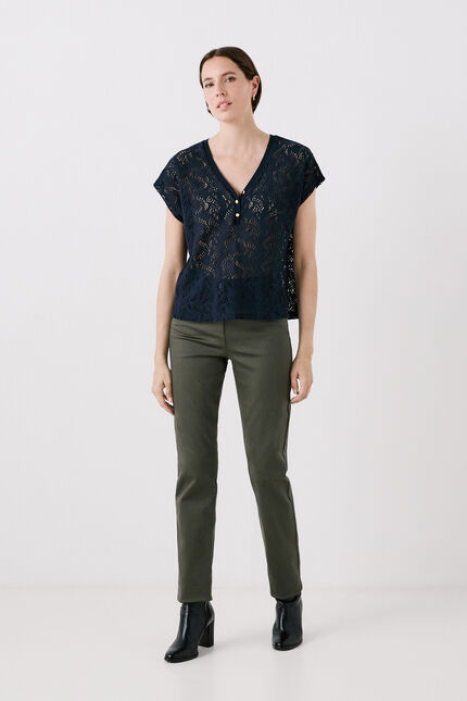 T-shirt tnoe bleu marine femme