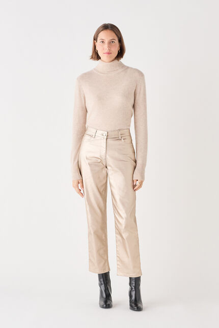 Pantalon Poppy2 couleur or femme