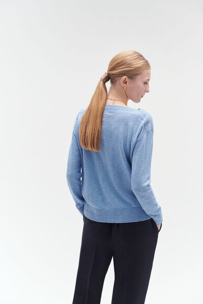 Pull bettina denim baby bleu femme