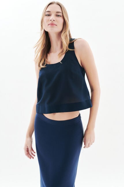 Jupe Johna bleu marine femme
