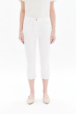 Pantalon pason blanc femme