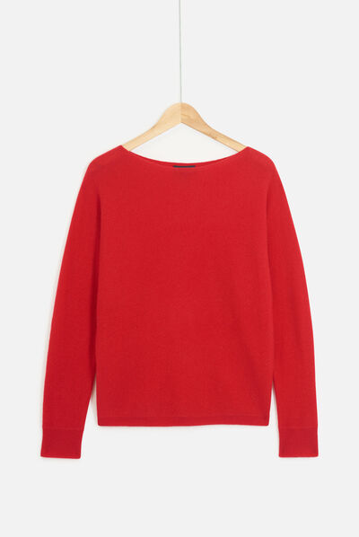 pull marie 100% cachemire rouge femme