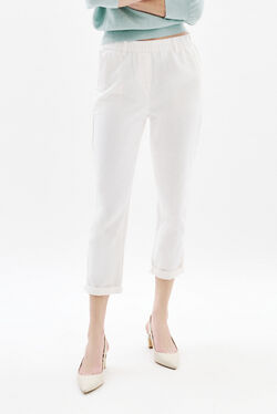 Pantalon pnoor blanc femme