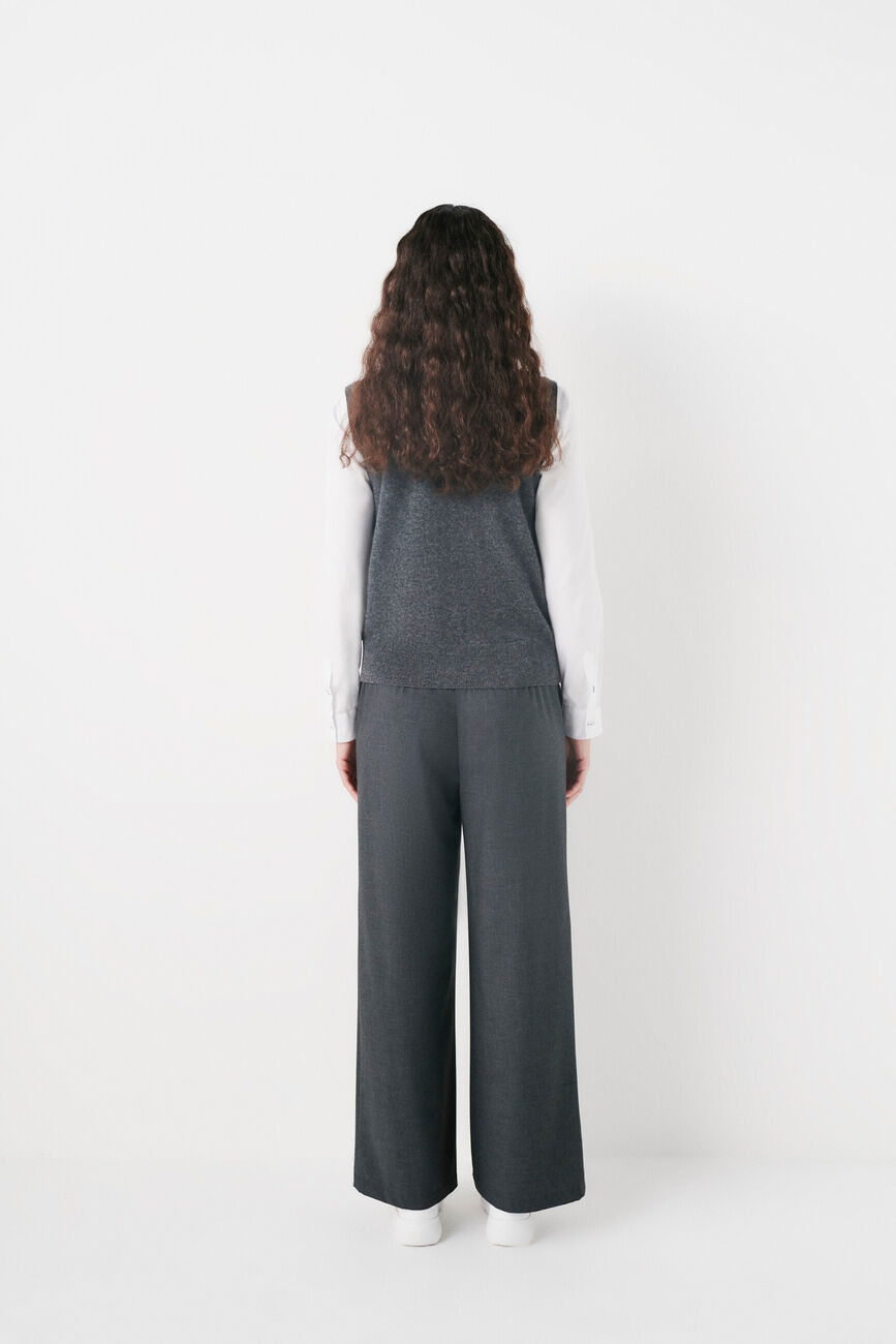 Gilet milou gris foncé femme