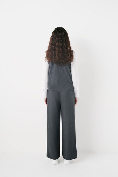 Gilet milou gris foncé femme