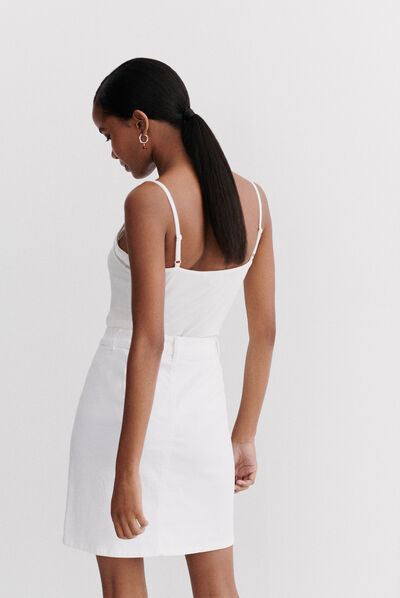 jupe anna blanc femme