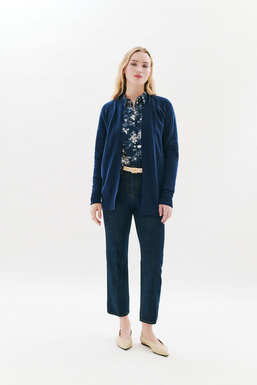 Gilet mgary bleu marine femme