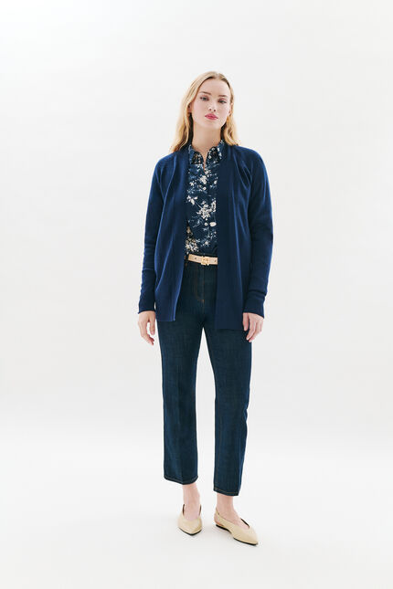 Gilet mgary bleu marine femme