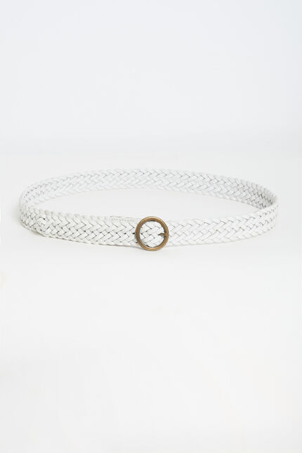 100% leren riem Monastir wit vrouw