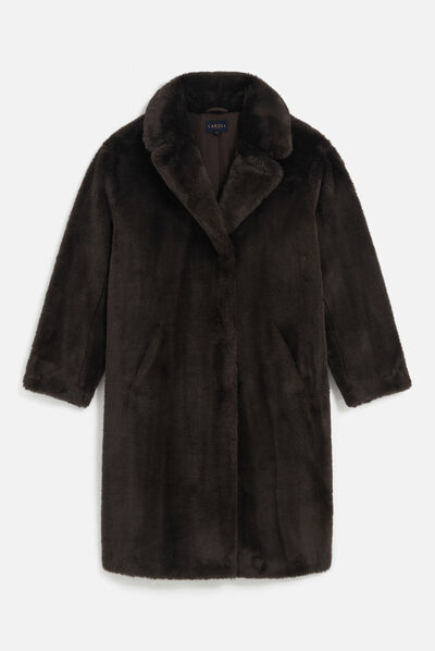 Manteau glovissa marron fonce femme