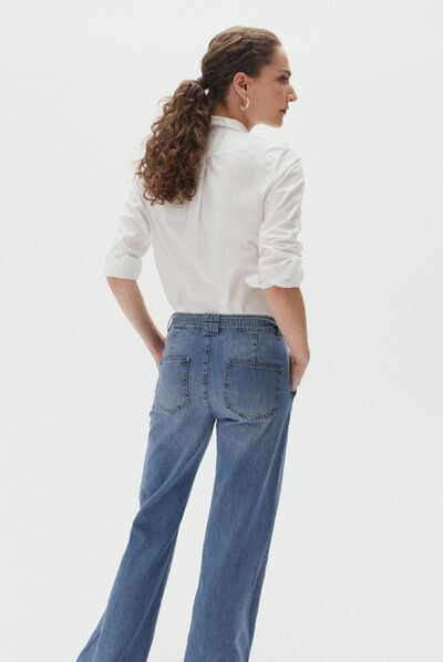 pantalon darwin denim baby bleu femme