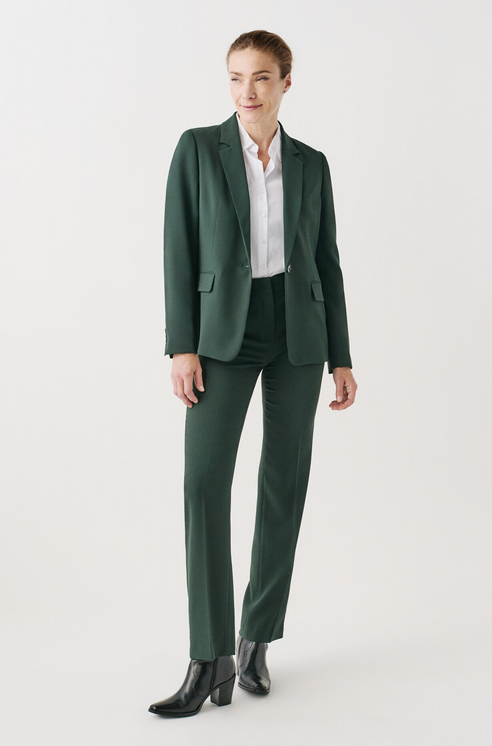 Pantalon pclement2 vert foncé femme