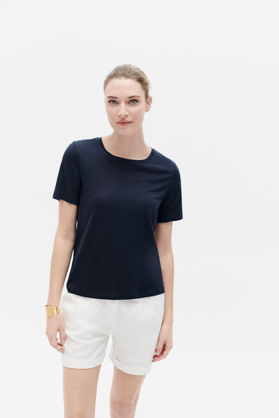 tshirt tika bleu marine femme