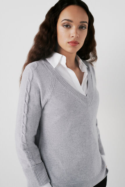 trui mjade lichtgrijs vrouw