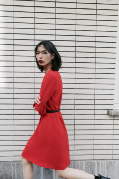 Vestido Roseline rojo mujer