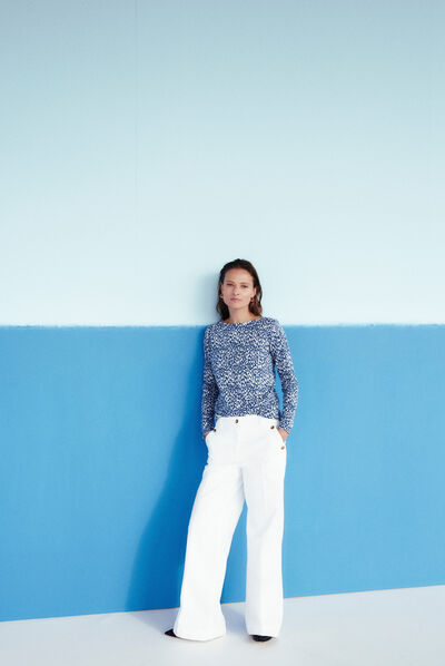 pull lucky bleu femme