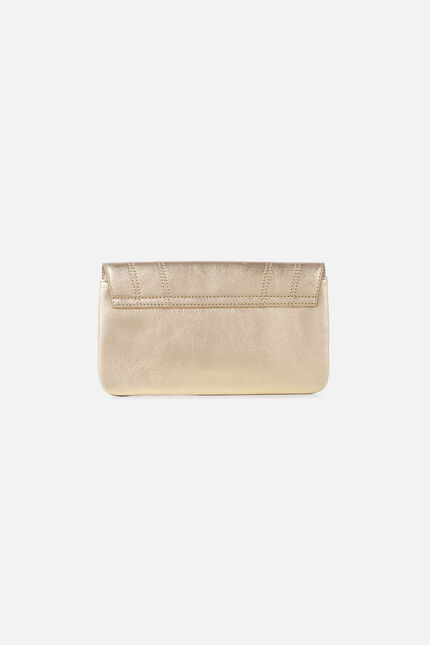 Sac shania en cuir naturel couleur or femme