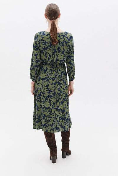 Robe roulia vert clair femme