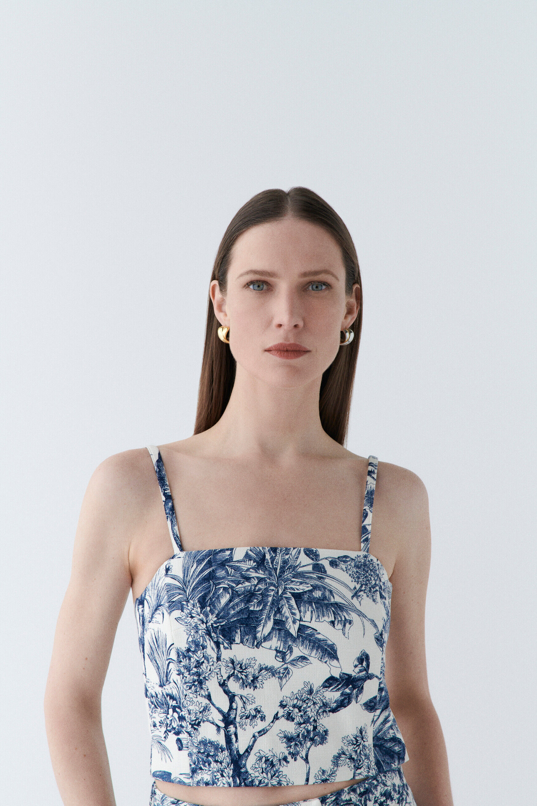 Top cbelly bleu marine femme