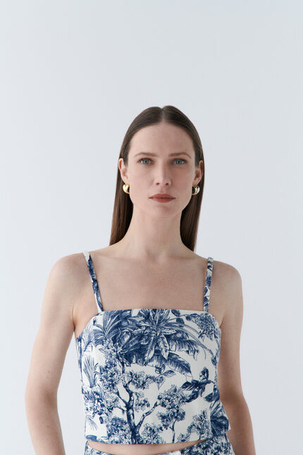 Top cbelly bleu marine femme