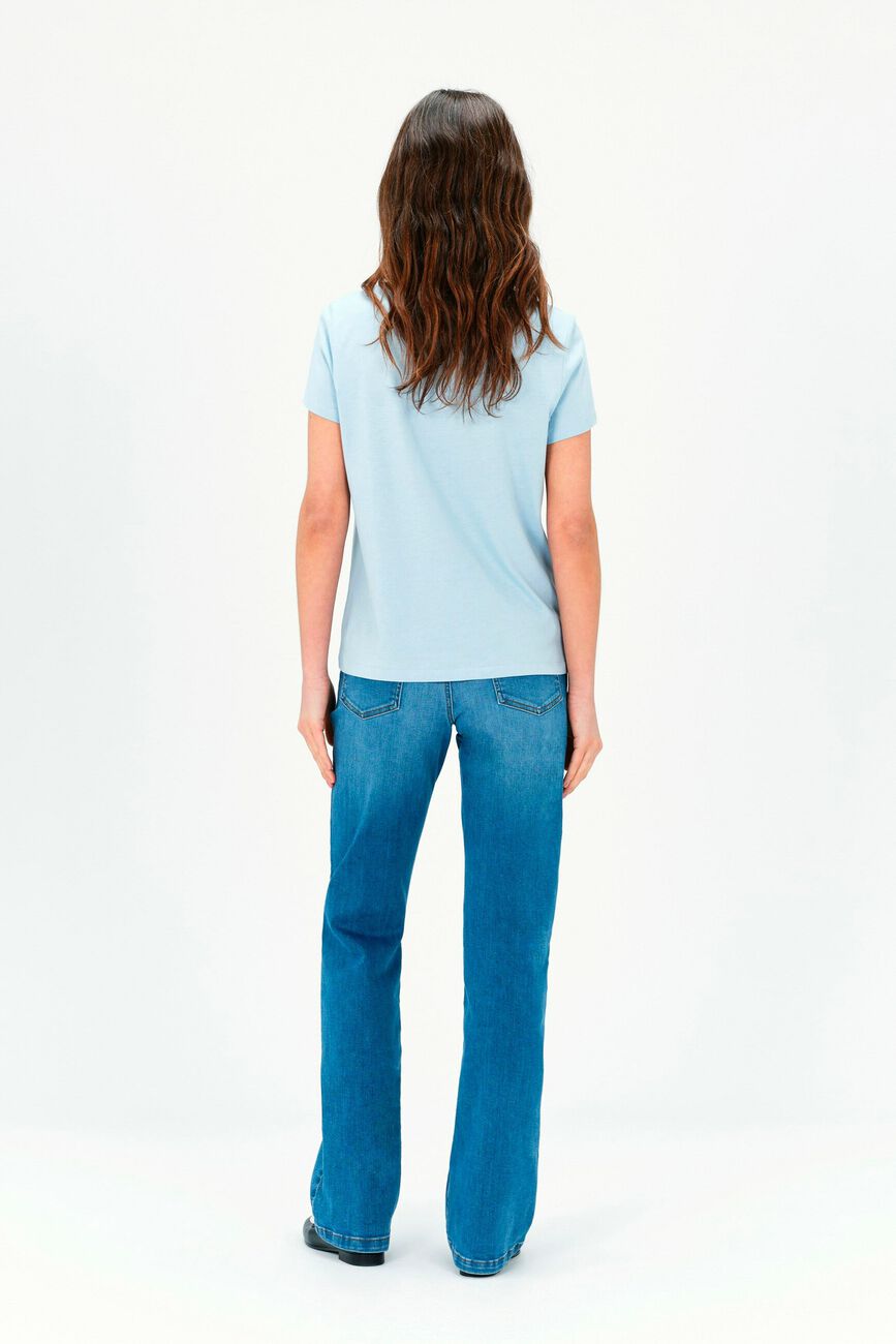 T-shirt toutes à l'école taxime house denim stone femme