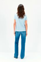 taxime house Toutes à l'école T-shirt stone denim woman