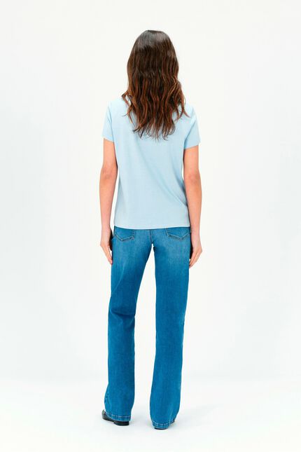 T-shirt Toutes à l'école taxime house denim stone donna