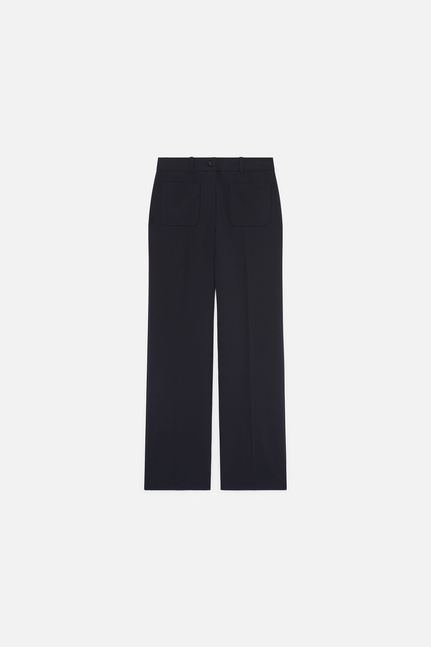 Pantalon Pelleyville bleu marine femme