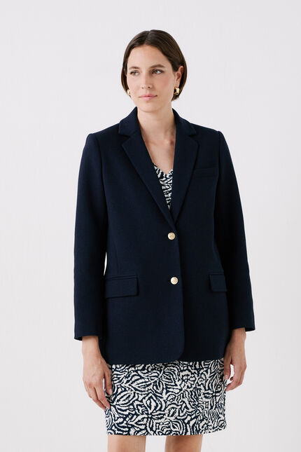 Veste versant bleu marine femme