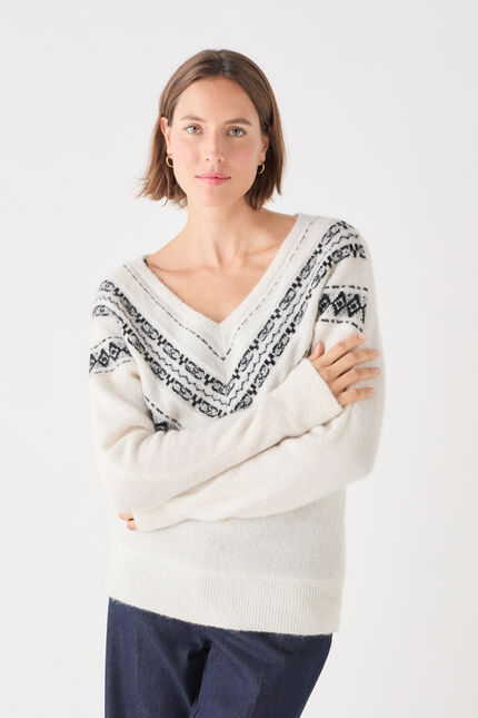 Maglione msteven ecru donna