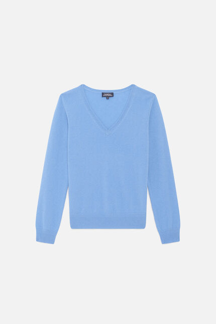 maglione marianne2 100% cachemire blu donna
