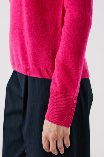 Pull mzoan 100% cachemire rose femme