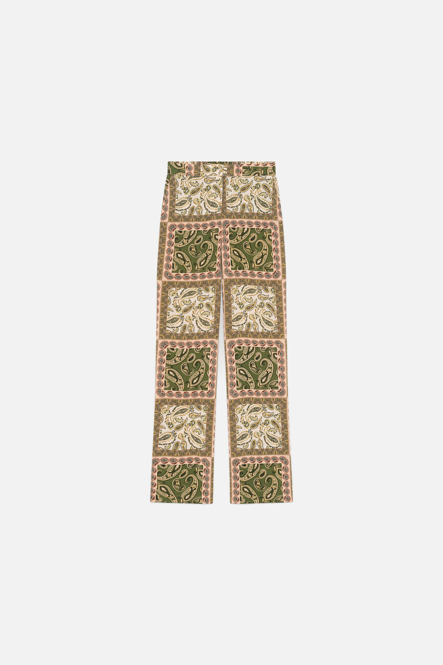 Pantalon Patoche vert kaki femme