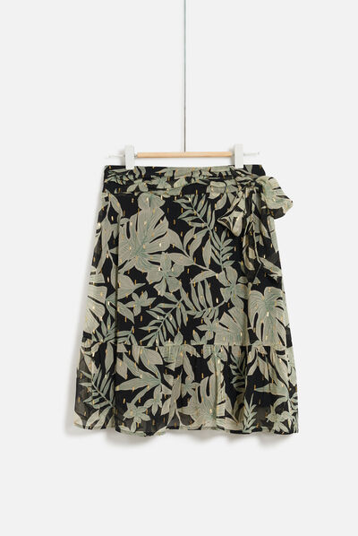 jupe vaporeuse menela noir femme