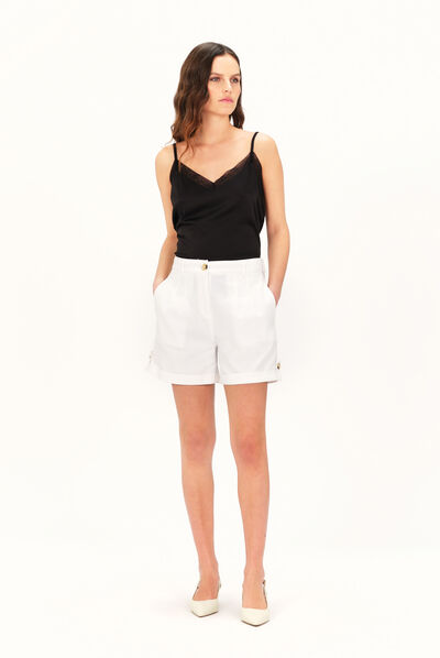 Short castino casual blanc femme