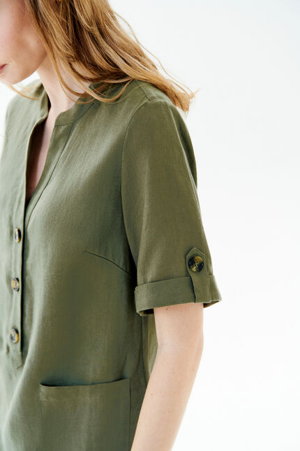 Robe roude2 vert kaki femme