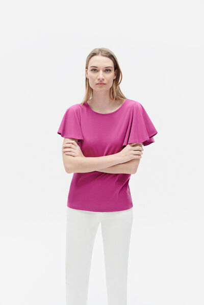 Tshirt sara violet clair femme