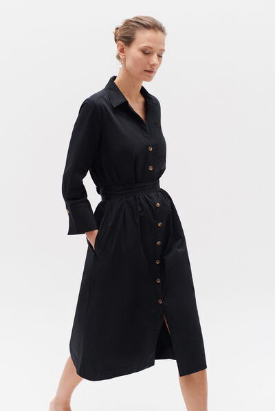 Vestido Maeva negro mujer